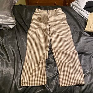 These are checkered tan and brown pants from Pretty Little Thing